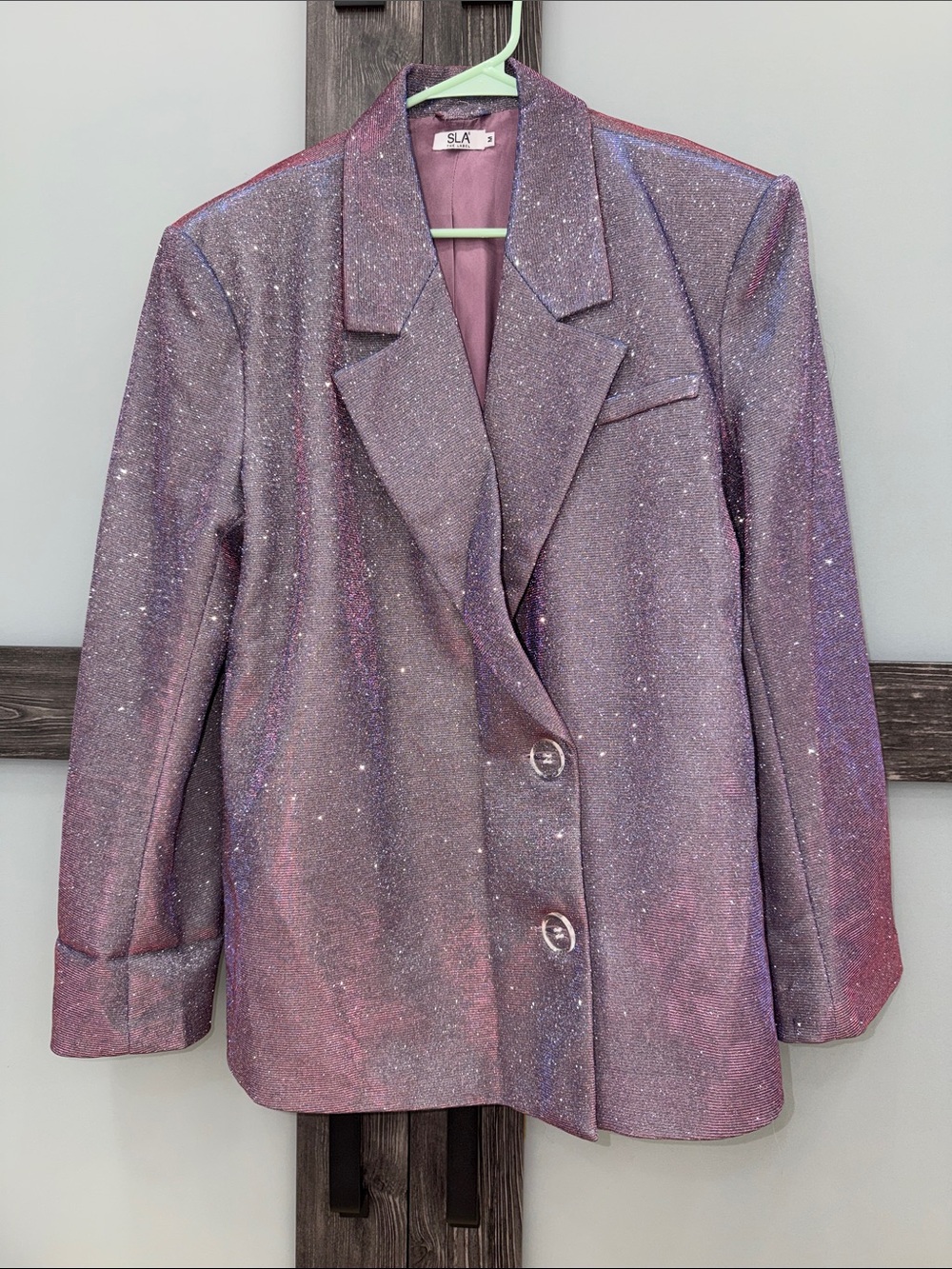 SLA Iridescent Lavender Glitter Blazer Jacket ONLY WORN ONCE